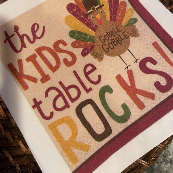 Kids Table Rocks Paper Napkins - Picture 1 of 4